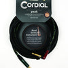Cordial Cables Premium High-Copper Instrument Cable Peak Series 1/4″ Straight to Right Angle 20 Foot 3719640 840126962741