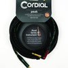 Cordial Cables Premium High-Copper Instrument Cable with Road Wrap & Silent Plug Peak Series 1/4″ Straight to 1/4″ Straight Phone Plugs 30-Foot 3719644 196288014799