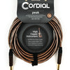 Cordial Cables Premium High-Copper Instrument Metal Cable Peak Series – 1/4″ to 1/4″ Straight Phone Plugs with Translucent Sleeve 30-Foot 3719678 196288014980