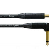 Cordial Cables Premium Instrument High-Copper Cable Peak Series – 1/4″ Straight to 1/4″ Right Angle Phone Plugs 30-Foot 3719681 196288014812
