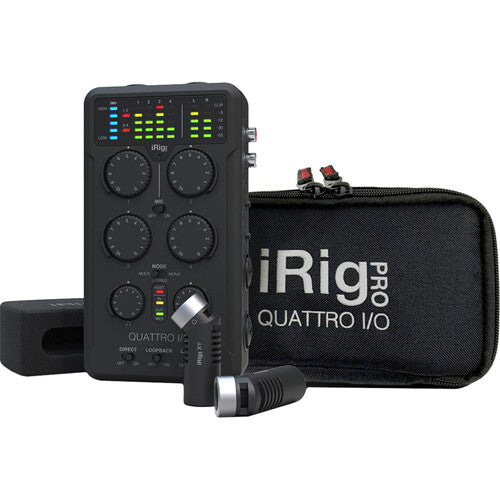 IK Multimedia iRig Pro Quattro I/O Deluxe Bundle Portable 4x2