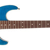 Michael Kelly Guitars 1962 Flame Transparent Blue Solid Body Electric Guitar 456810 809164026921